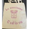 Sac toile rose pailleté