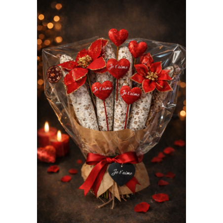 Bouquet de saucissons par 12 saucissons long artisanaux