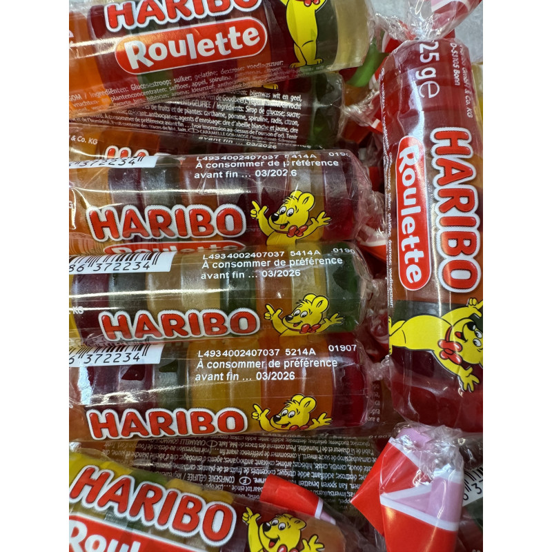 bonbons haribo fizzy banane fruits sucrés cémoi cerdan ferrero trolli carambar chupa chups dragibus pipas sucettes roudoudous